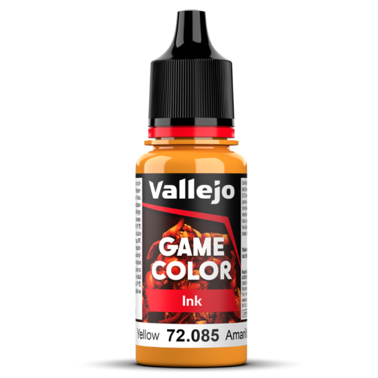 Vallejo Game Color 72.085 Yellow Ink, 18 ml